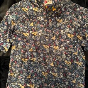 Hilo Hattie Blue and Yellow Floral Men's Shirt